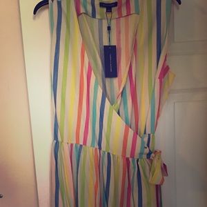 rainbow wrap dress.